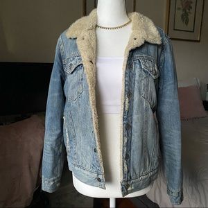 LUCKY BRAND Sherpa Denim Jacket